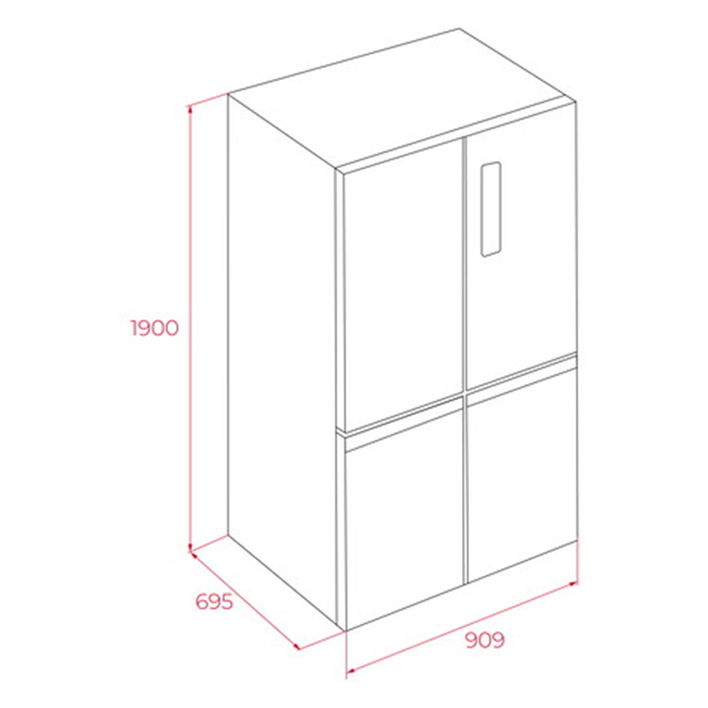 Refrigerador RMF77960 Four Door Dark Inox con Motor Inverter