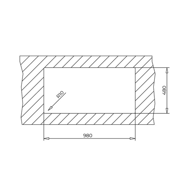 Fregadero Stone Encastrado Reversible de Granito de 1 1/2 Cubeta y Escurridor
