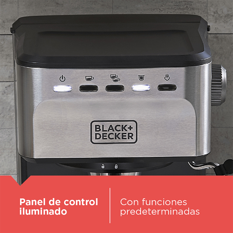 Cafetera Espresso - Capuchino Late American EM0312-0SDLA BLACK+DECKER