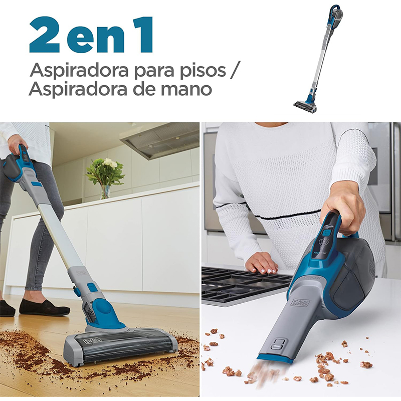 Aspiradora Inalámbrica 2en1 HFEJ415JWMF22-B BLACK+DECKER