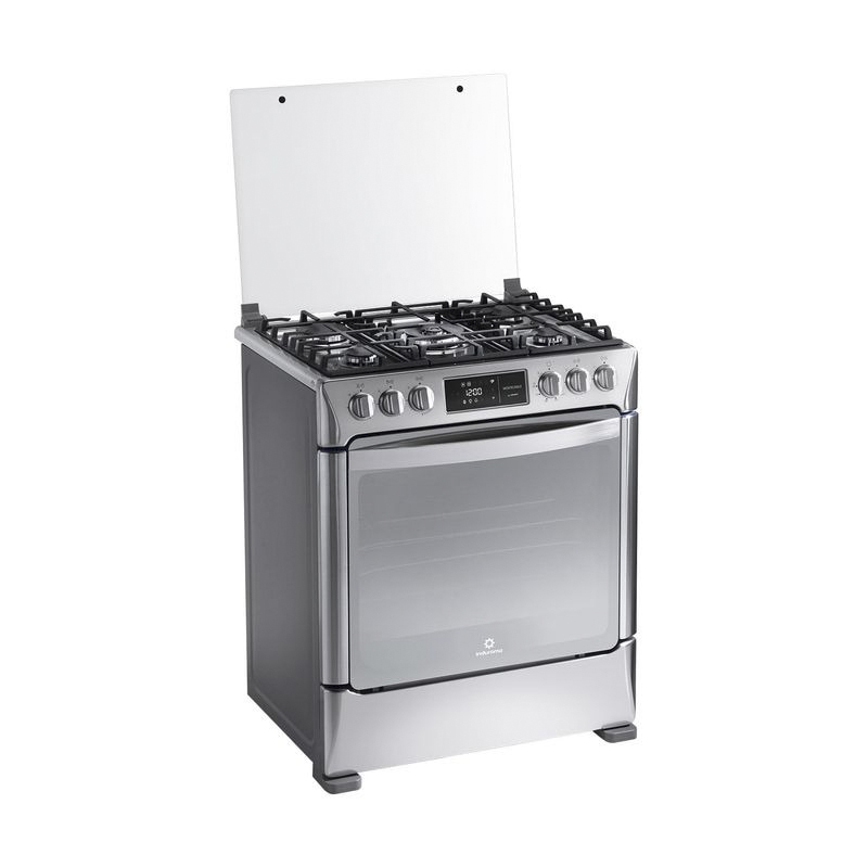 COCINA A GAS SMART MONTECARLO ZAFIRO 5 QUEMADORES CROMA 30