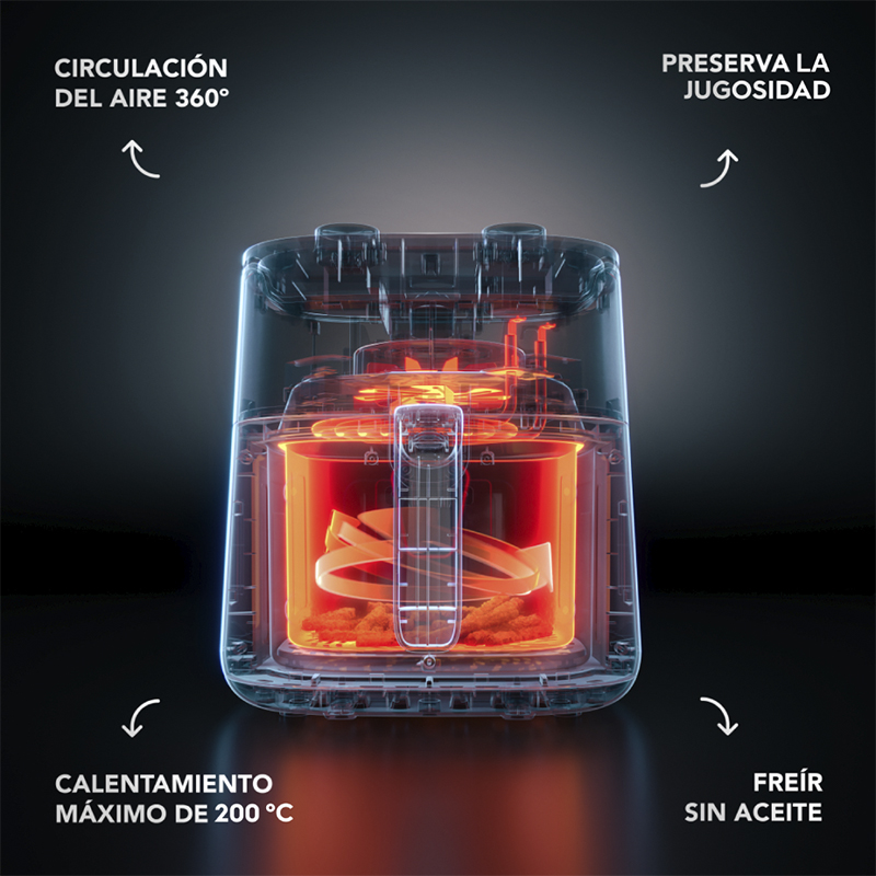 Freidora de Aire  Efficient 5.6 Litros Roja EAF41 Electrolux