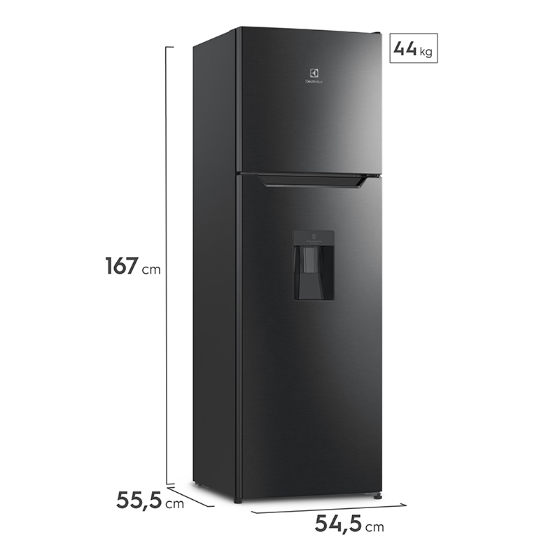 REFRIGERADOR NO FROST TOP MOUNT ELECTROLUX INVERTER 251LITROS BLACK