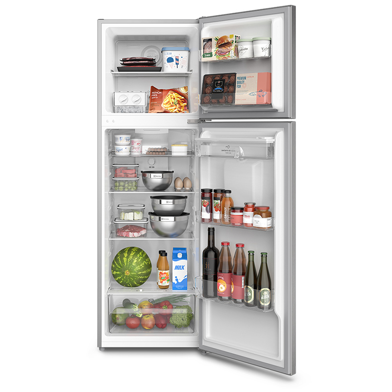 REFRIGERADOR NO FROST TOP MOUNT ELECTROLUX INVERTER 251LITROS SILVER (ERT28F3Q4BS)