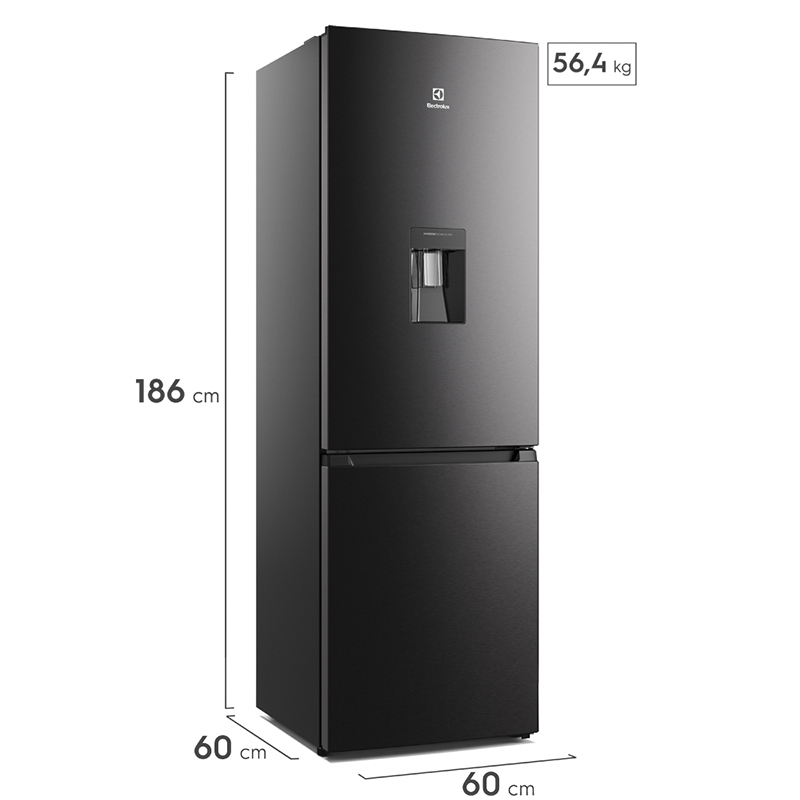 Refrigerador No Frost Bottom Freezer Inverter 285 Litros ERBA29V6HVB Electrolux