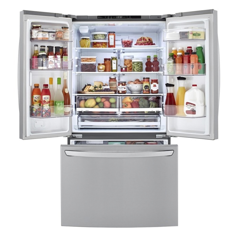 Refrigeradora French Door 695L Door Cooling Smart Inverter ThinQ Stainlees Steel LG