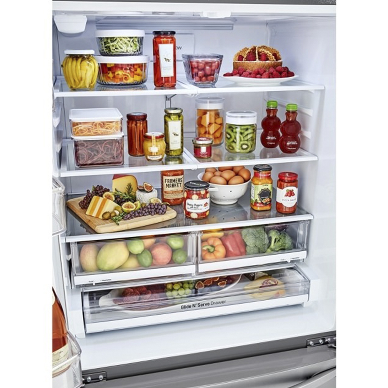 Refrigeradora French Door 695L Door Cooling Smart Inverter ThinQ Stainlees Steel LG