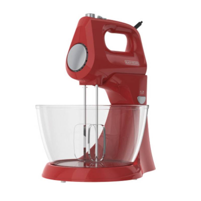 Batidora de Pedestal de 5 Velocidades Roja de 250W Black&Decker