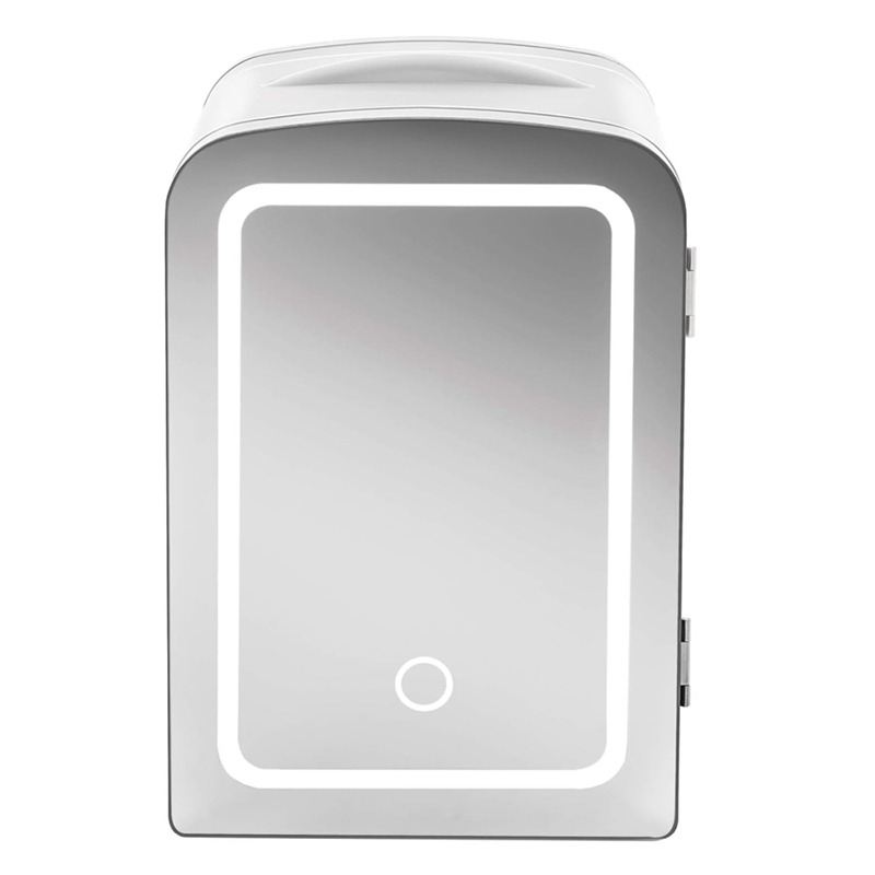 Mini Refri Portatil de 4Litros Puerta Espejo Blanco Chefman
