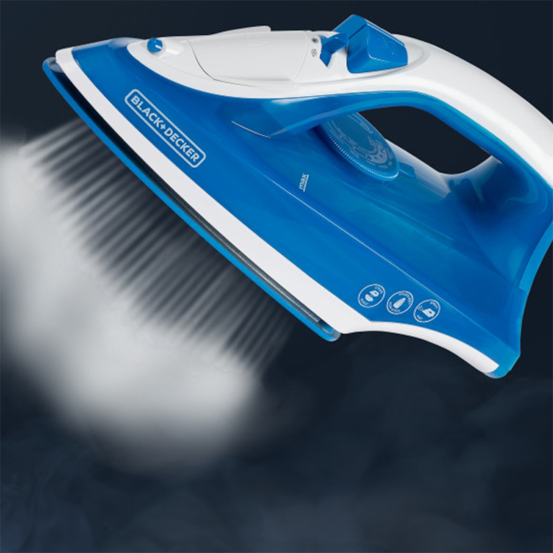 Plancha Para Ropa Antiadherente de 1200W Azul Black&Decker