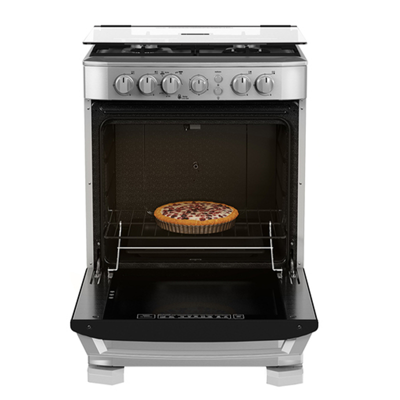 Cocina de Piso a Gas 60 cm Inox Mabe