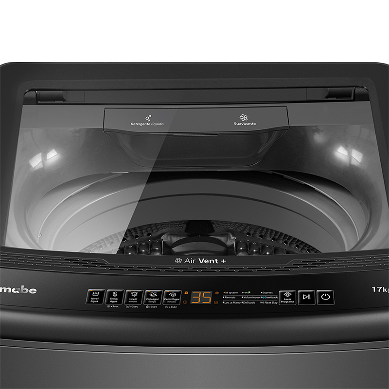 Lavadora Automática Digital 17 Kg Diamond Gray Mabe