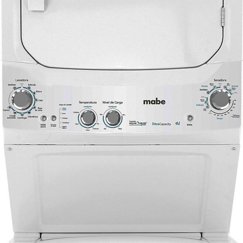 Centro de Lavado Ultra Capacity a Gas 24 kg Aqua Saver Green Blanco Mabe