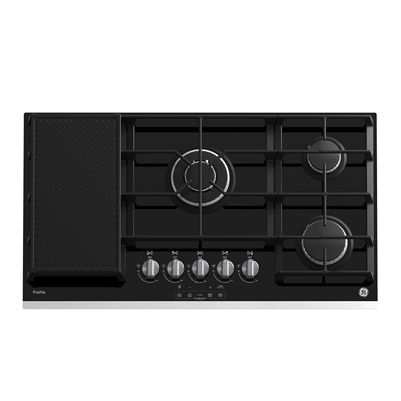 Parrilla a Gas 90 cm Vidrio Negro GE Profile