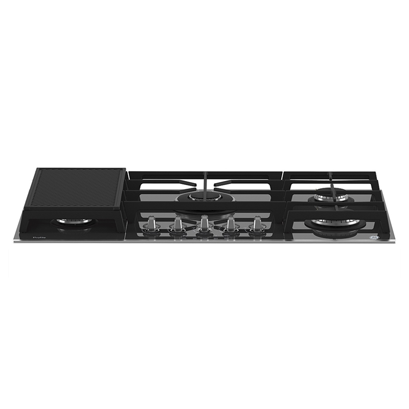 Parrilla a Gas 90 cm Vidrio Negro GE Profile