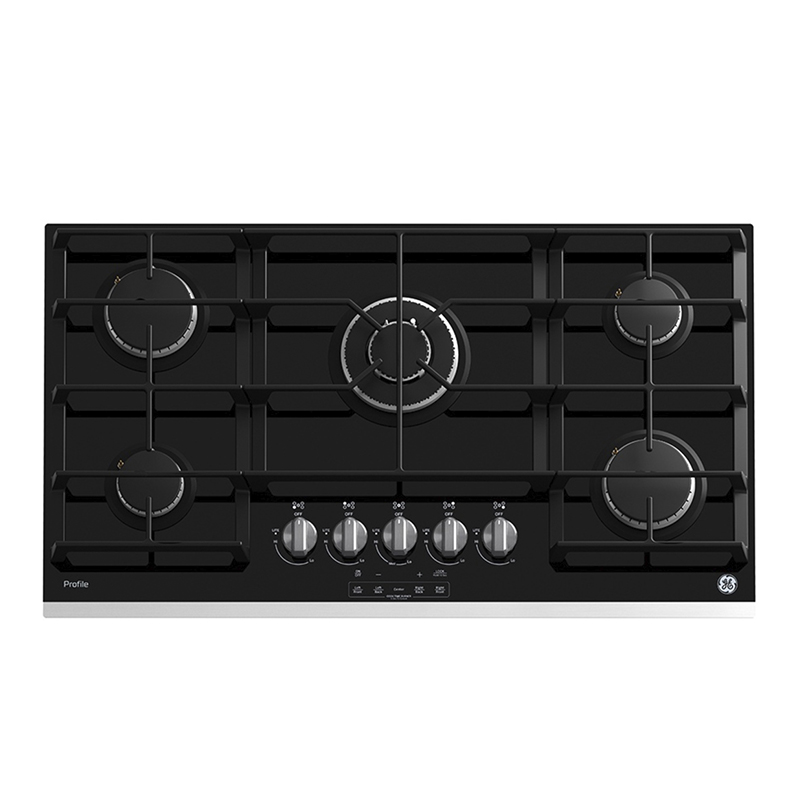 Parrilla a Gas 90 cm Vidrio Negro GE Profile