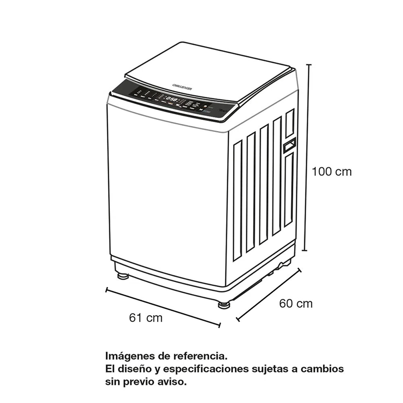 Lavadora Automática 15kg 33 Libras Challenger 