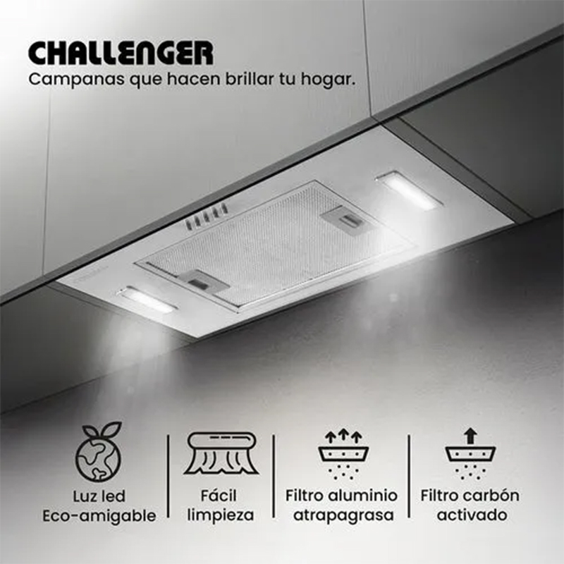 Campana Canopio 60cm Filtrante Challenger