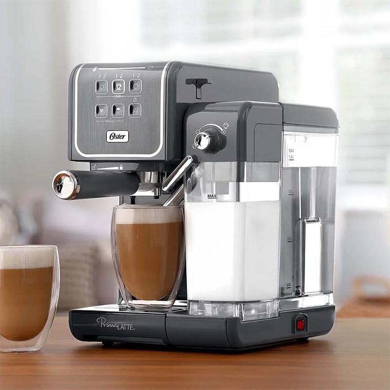 Cafetera PrimaLatte de 1170W 1.4 Litros Gris Oster