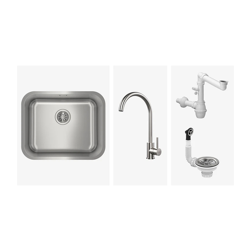 Fregadero Tekaway BET 50x40cm Plus con Cubeta y Grifería