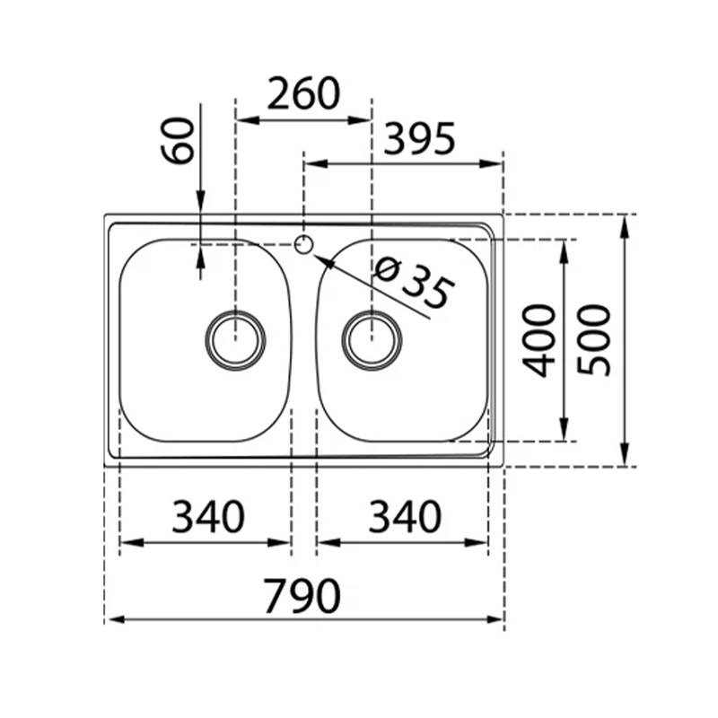 Fregadero Tekaway Starbrigh 80 E-XP 2B 2 Cubetas y Grifo