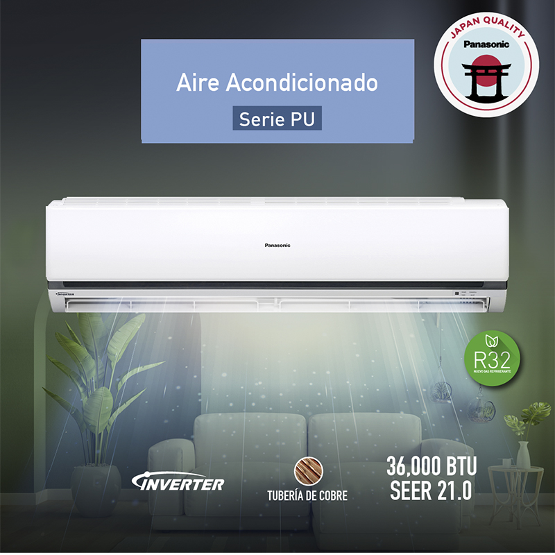 Aire Acondicionado Inverter SEER19 36.000 BTU Panasonic