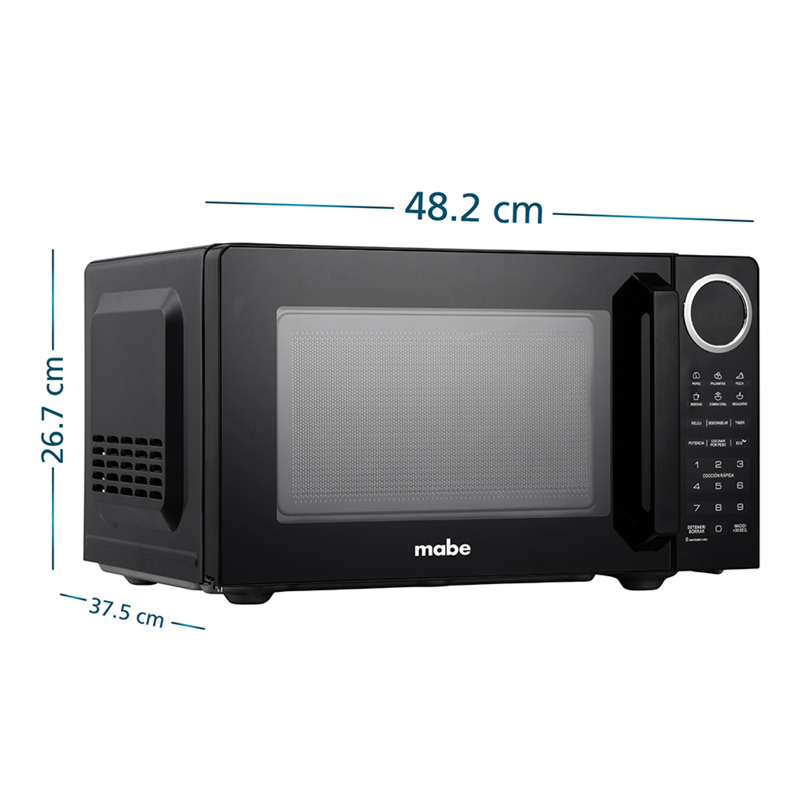 Horno Microondas 0.9CU 25lt Negro Mabe 