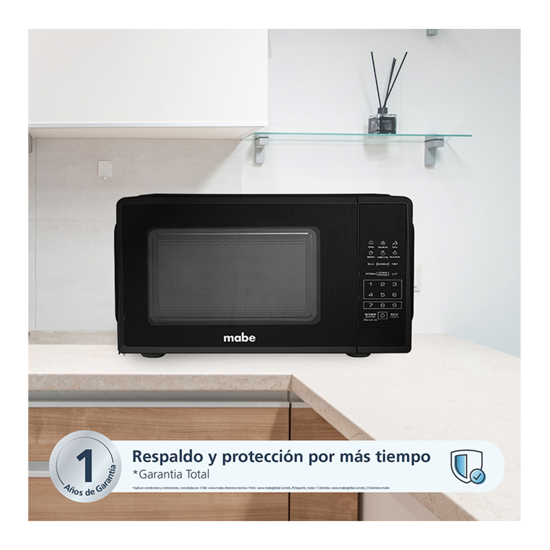 Horno Microondas 0.7PC 20LT Negro Mabe 