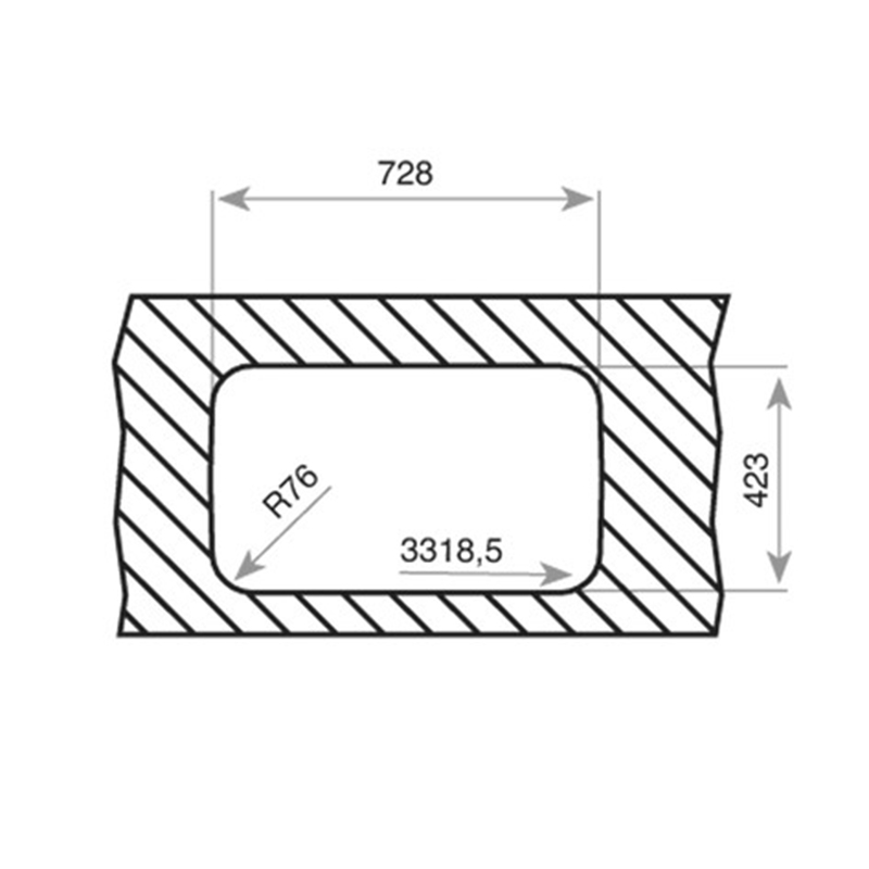 Lavacopa BE 74.43-20 1C Bajo Encimera Teka