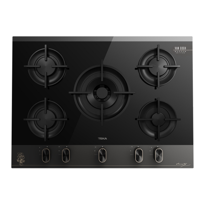 Encimera a Gas GBC75 V-GO Van Gogh Museum de 70cm con 5 Zonas de Cocinado