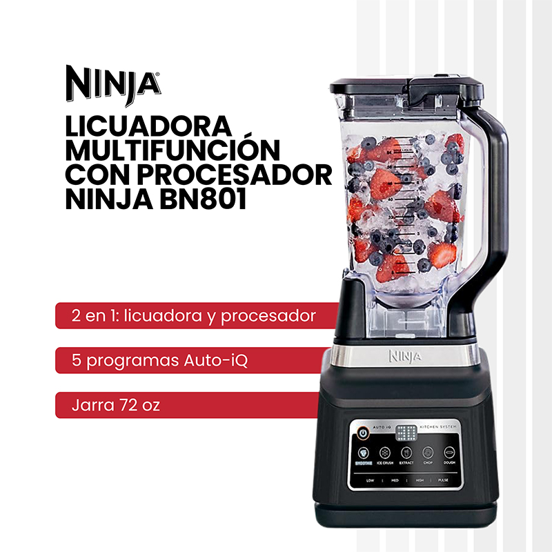 Licuadora BN801 Profesional Plus con Auto-iQ Ninja