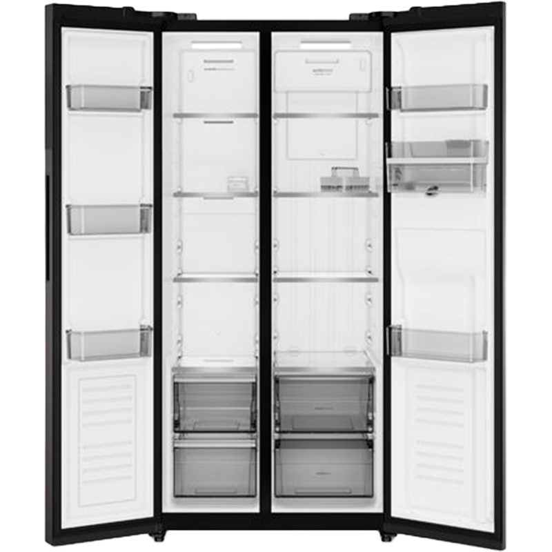 Refrigerador No Frost Side by Side 430L Inverter Negro ERS44F3Q5BB Electrolux 