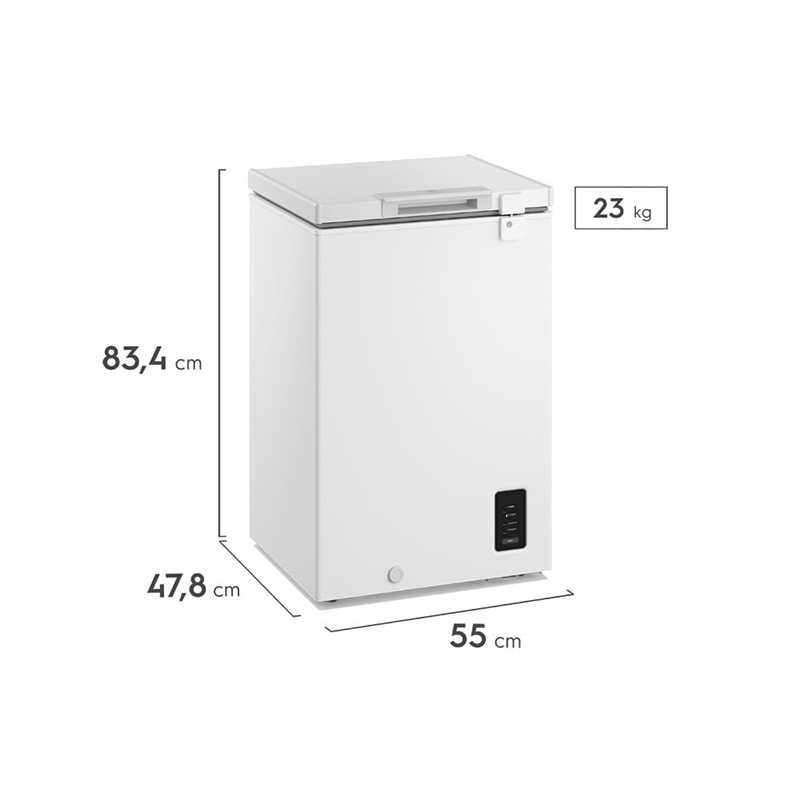 Congelador Horizontal  95L Inverter Blanco con Función Turbo Electrolux