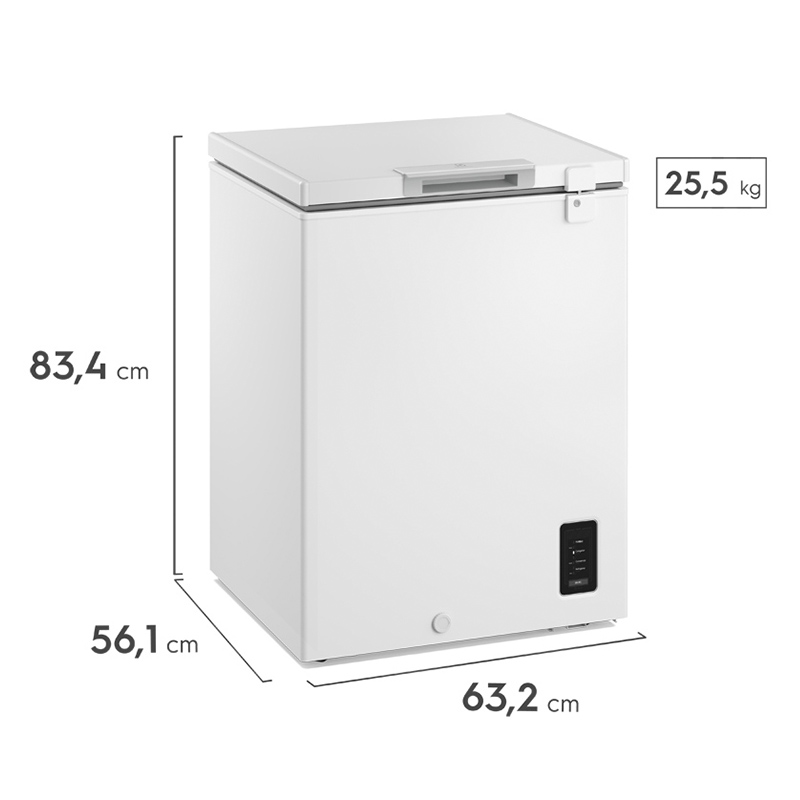 Congelador Horizontal 141L Frost Inverter Blanco Electrolux