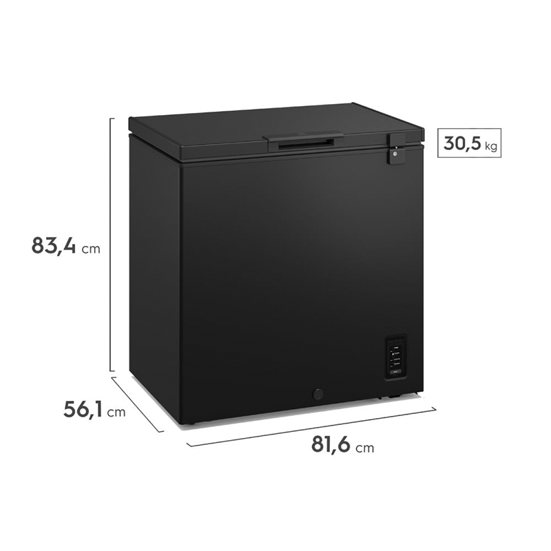 Congelador Horizontal  197L Inverter Negro con Función Turbo Electrolux