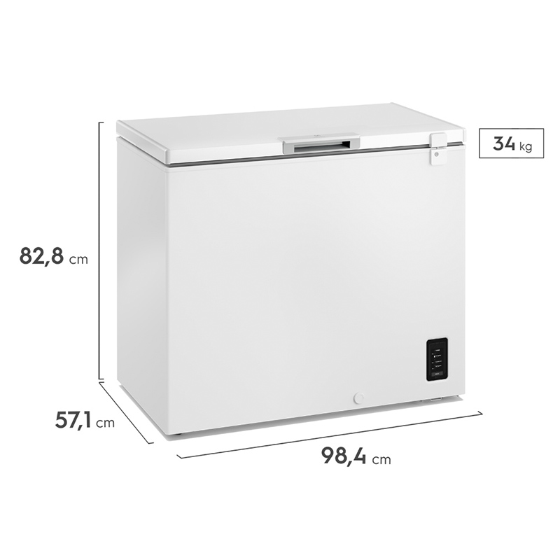 Congelador Horizontal 245l Frost Inverter Blanco Electrolux