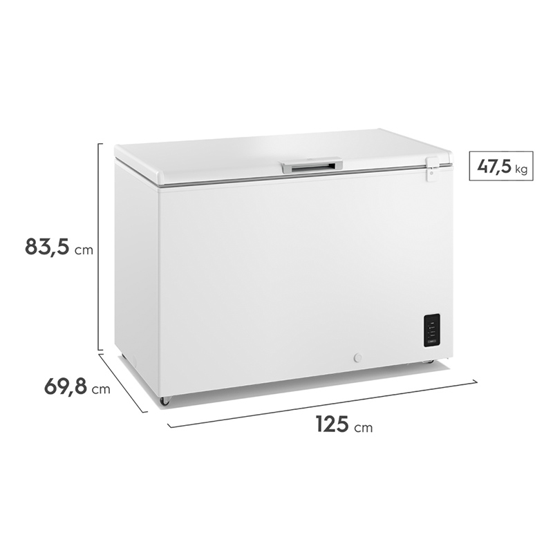 Congelador Horizontal  366L Inverter Blanco con Función Turbo Electrolux