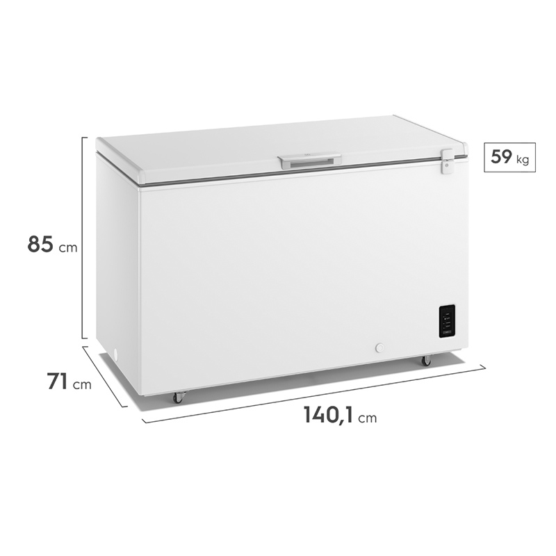 Congelador Horizontal 410L Inverter Frost Blanco con Función Turbo Electrolux