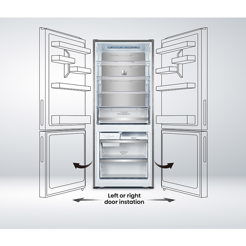 Refrigerador BOTTOM MOUNT RI 6451 Cromo 404Lt Indurama
