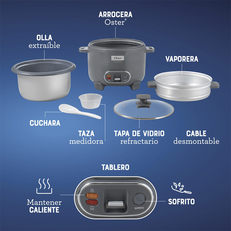 Olla Arrocera Gris Oster 10 Tazas