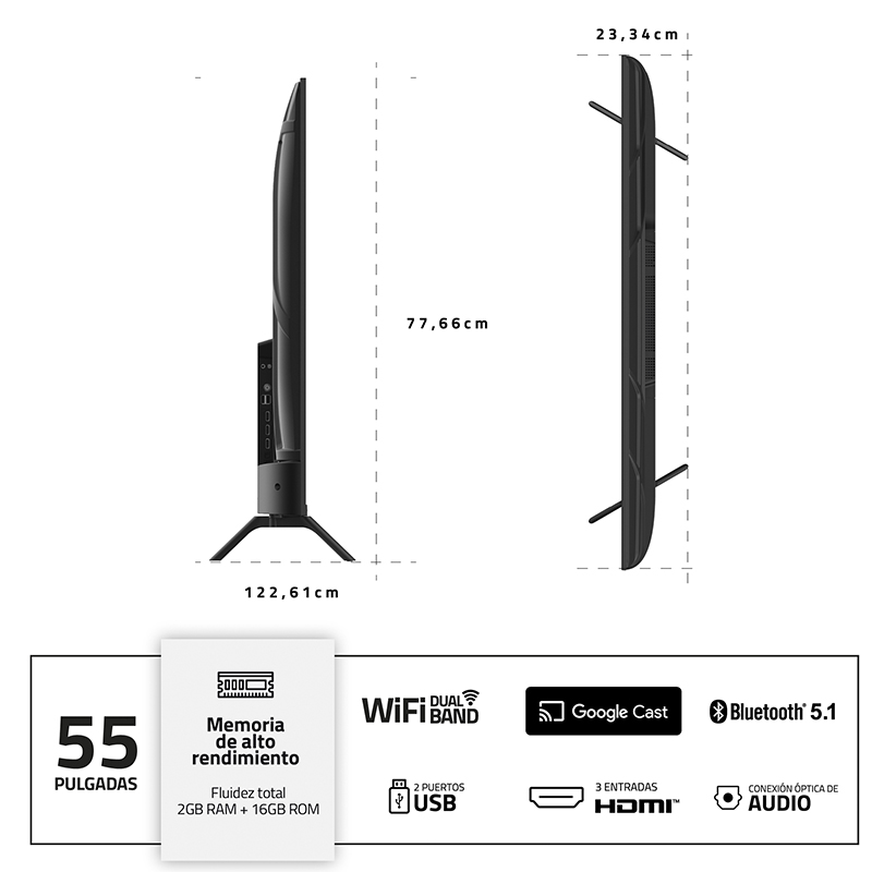 Indurama 55TISG4FQLED Google Tv Indurama
