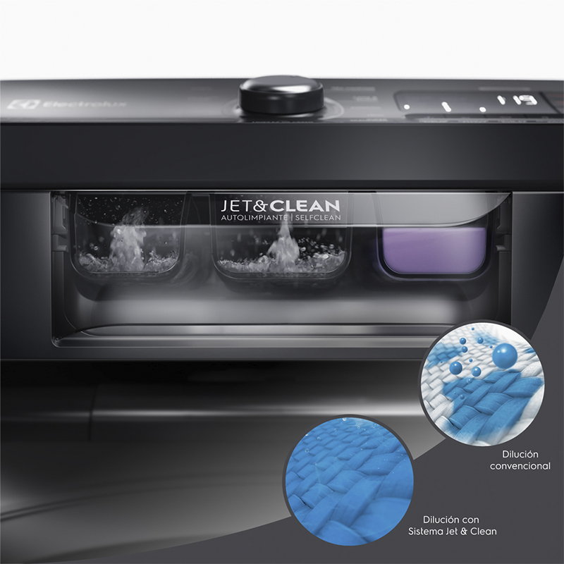Lavadora  Carga Superior 22kg con Cierre Fácil Negra Electrolux
