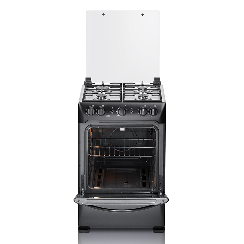COCINA A GAS FERRARA MAXGRILL ZAFIRO 4 QUEMADORES 24" NEGRO