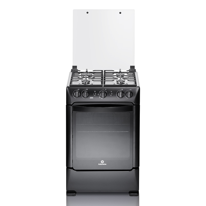 COCINA A GAS FERRARA MAXGRILL ZAFIRO 4 QUEMADORES 24" NEGRO