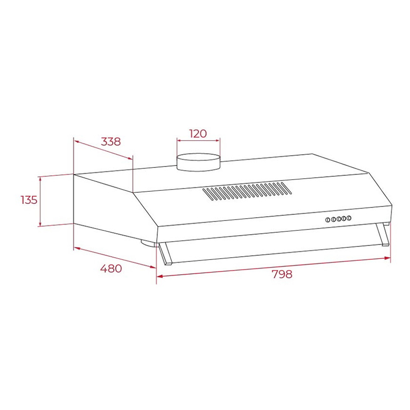 Campana CPX 84220 80cm  Acero Inoxidable Teka