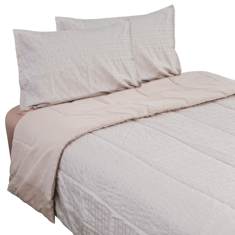 Cubrecama Crepe Rosa King