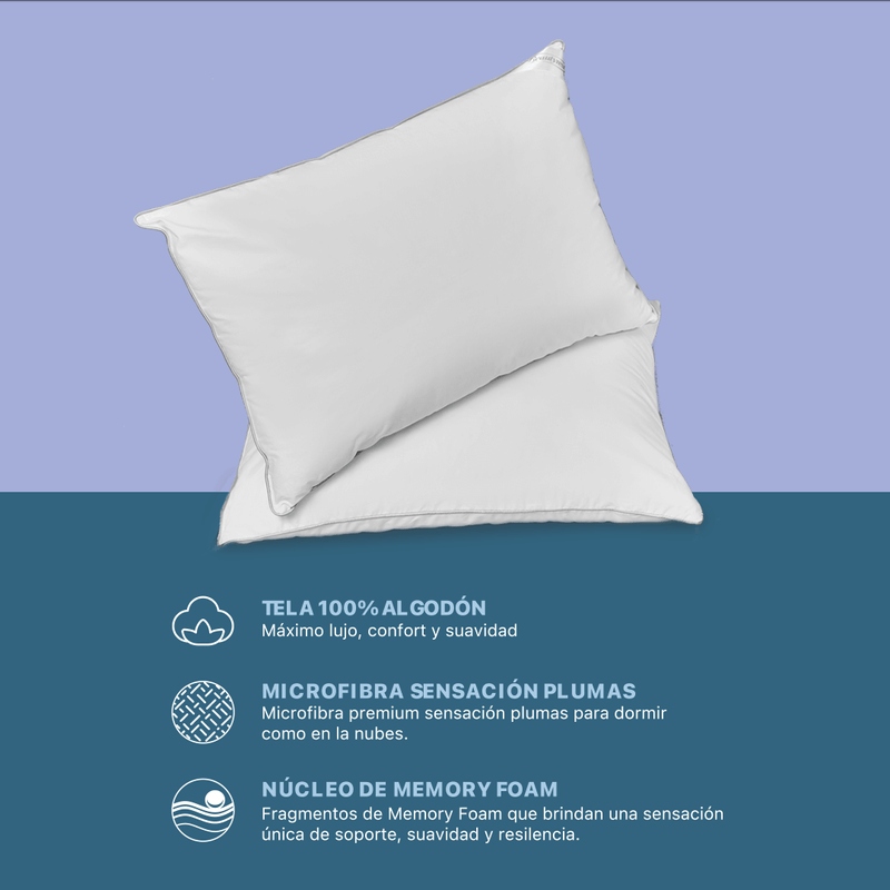 Almohada Beautyrest Dual Dream 90x50cm