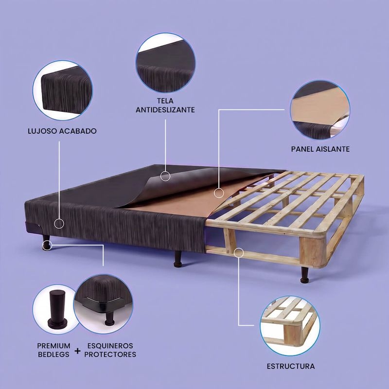 Base Beautyrest Black 100x200x35cm Simmons