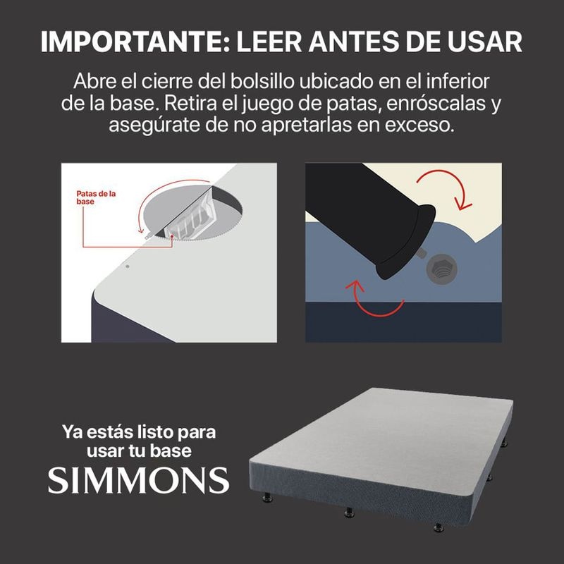 Base Beautyrest Black 100x200x35cm Simmons