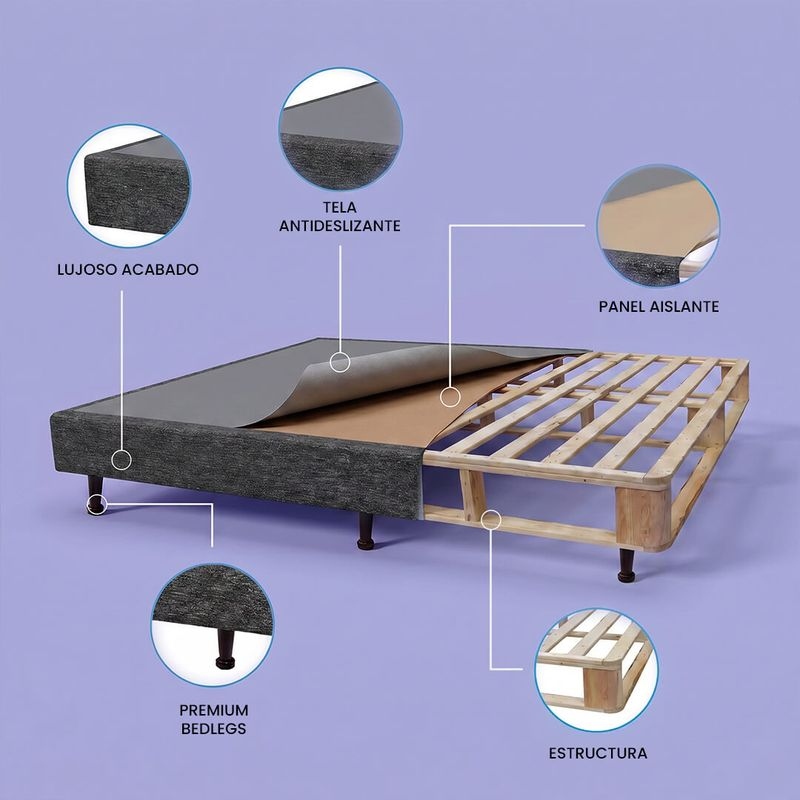Base Beautyrest World Class 2x(100x200cm) Alto 35cm Simmons